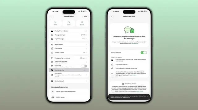 WhatsApp Hadirkan Fitur Baru untuk Melindungi Chat Pribadi